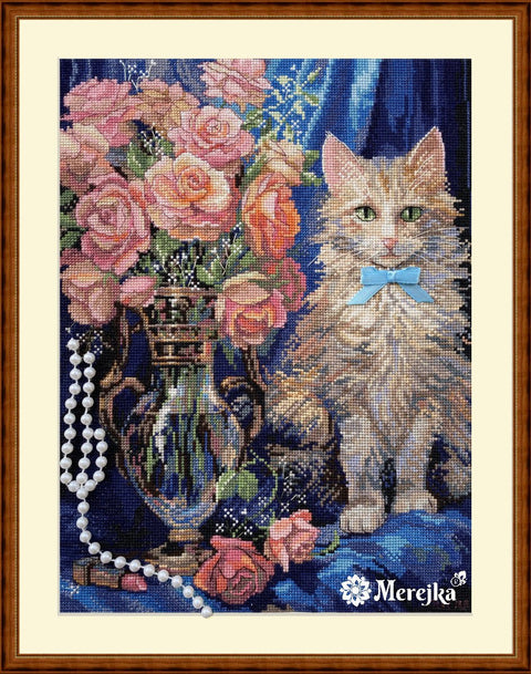 Siuvinėjimo kryželiu komplektas "Rosie", 22,5×30 cm — elegantiškas motyvas - kaSiulai.lt