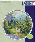 Siuvinėjimo kryželiu komplektas „Rytas miške“ — subtilus miško peizažas - kaSiulai.lt