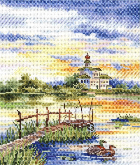 Siuvinėjimo kryželiu komplektas „Ryto harmonija“ 20×16 cm - kaSiulai.lt