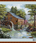 Siuvinėjimo kryželiu komplektas „Vasaros daina“, Aida 16 ledyninė mėlyna, DMC, 31×40 cm - kaSiulai.lt
