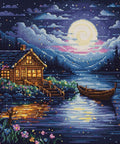 Siuvinėjimo kryželiu projektas „Pavasario naktis“, 24×24 cm - kaSiulai.lt