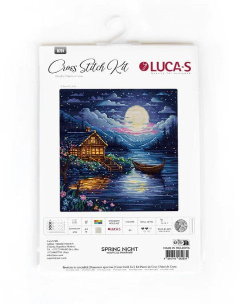 Siuvinėjimo kryželiu projektas „Pavasario naktis“, 24×24 cm - kaSiulai.lt