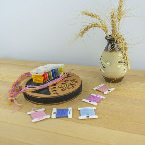 Siuvinėjimo organizatorius plastikiniams siūlų ritinėliams — talpus ir kompaktiškas - kaSiulai.lt