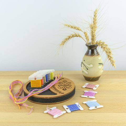 Siuvinėjimo organizatorius plastikiniams siūlų ritinėliams — talpus ir kompaktiškas - kaSiulai.lt