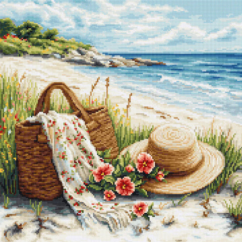 Siuvinėjimo petit point rinkinys „Vasaros aidas“ 18 x 18 cm