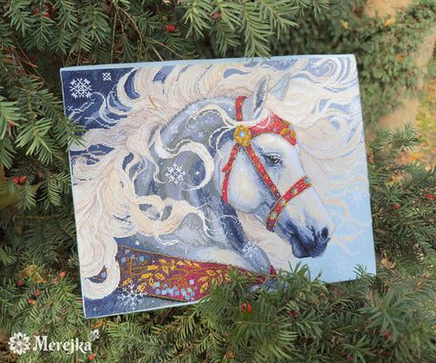 Skaitmeninio siuvinėjimo kryželiu rinkinys „Pūga“ paveikslui 31x40 cm