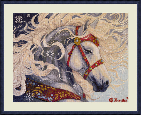 Skaitmeninio siuvinėjimo kryželiu rinkinys „Pūga“ paveikslui 31x40 cm