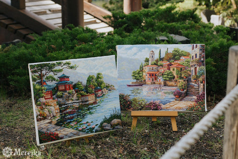 Siuvinėjimo kryželiu rinkinys „Tylus varpas“ 31 x 40 cm