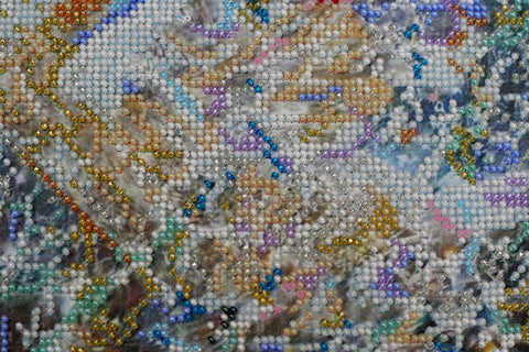 Siuvinėjimo rinkinys karoliukais „Ištikimybės šviesa“, 25×30 cm dekoratyvinei sienų puošybai