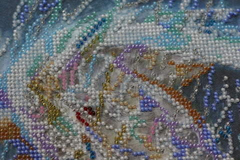 Siuvinėjimo rinkinys karoliukais „Ištikimybės šviesa“, 25×30 cm dekoratyvinei sienų puošybai