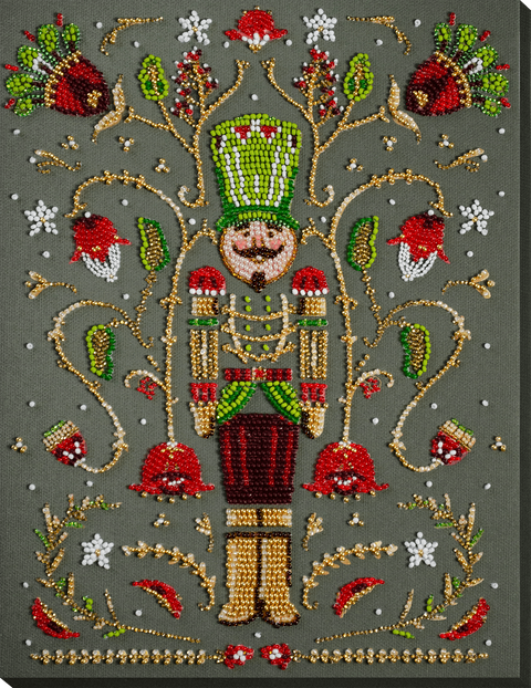 Karoliukų siuvinėjimo rinkinys „Kalėdų nakties herojus“ 19,5×26 cm dekorui