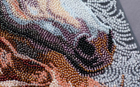 Karoliukų siuvinėjimo komplektas „Prerijų dvasia“, 20×36 cm paveikslas