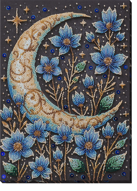 Karoliukų siuvinėjimo komplektas „Stebuklinga naktis“ paveikslui 22x31 cm, AAB-941