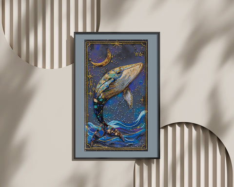 Siuvinėjimo rinkinys su karoliukais „Gelmių valdovas“ 21x37 cm AAB-942