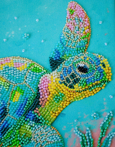 Karoliukų siuvinėjimo rinkinys „Vandenynų keliautojas“, 21x21 cm paveikslas
