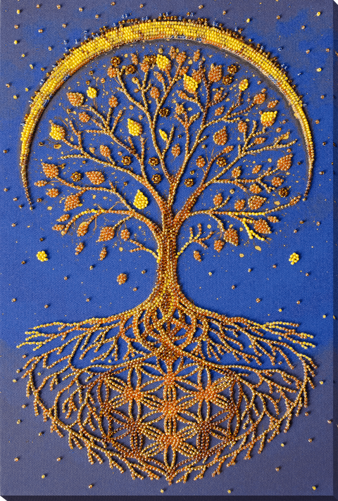 Karoliukų siuvinėjimo rinkinys „Gyvybės spindesys“ 23x35 cm, modelis AAB-961