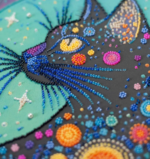 Siuvinėjimo karoliukais rinkinys „Žvaigždžių žvilgsnis“, 30×45 cm paveikslas