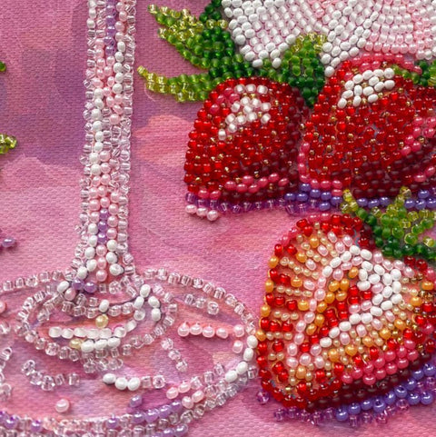 Siuvinėjimo karoliukais rinkinys „Vaisių euforija“ dekoratyviam 16×24 cm natiurmortui