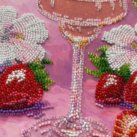 Siuvinėjimo karoliukais rinkinys „Vaisių euforija“ dekoratyviam 16×24 cm natiurmortui