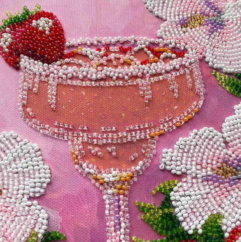 Siuvinėjimo karoliukais rinkinys „Vaisių euforija“ dekoratyviam 16×24 cm natiurmortui