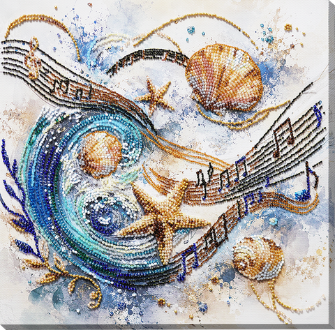 Siuvinėjimo karoliukais rinkinys „Jūros sonata“ 25 x 25 cm