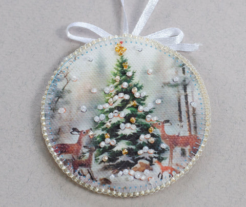 Žiemos pasakų dekoro rinkinys „Žiemos svečias“, 13,2 x 6,6 cm