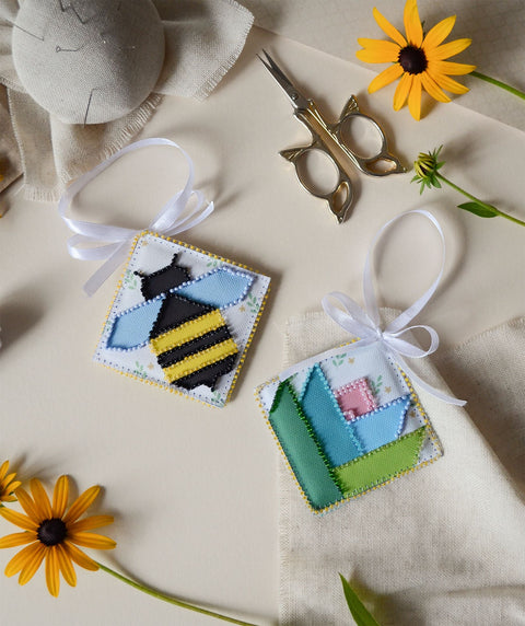 Bičių tematikos dekoracija „Sweet Honey“, 13,2 x 6,6 cm