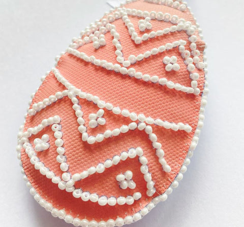 Velykinis dekoro rinkinys „Švelnumas“ siuvinėjimui karoliukais, 15×5 cm rankdarbiams