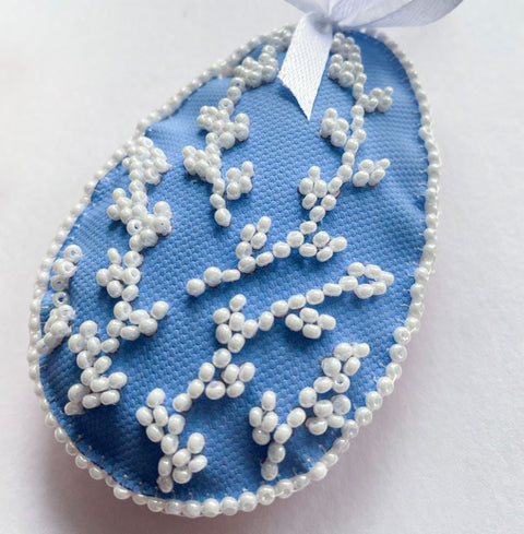 Velykinis dekoro rinkinys „Švelnumas“ siuvinėjimui karoliukais, 15×5 cm rankdarbiams