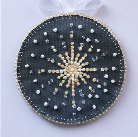 Velykinis siuvinėjimo karoliukais dekoro rinkinys „Šventa naktis“, 13,2×6,6 cm