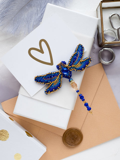 Siuvinėjimo karoliukais rinkinys laumžirgio sagei „Dragonfly“ Abris Art