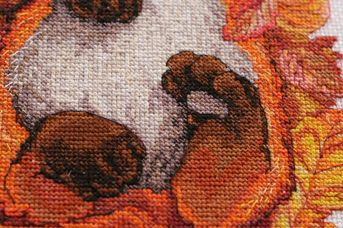 Kryželiu siuvinėjimo rinkinys „Pirmasis ruduo“ 24×36 cm, schema AAH-112