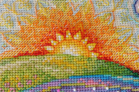 Siuvinėjimo rinkinys „Pirmoji aušra“ AAH-134, 24x24 cm dekoratyvinei kūrybai