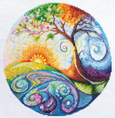 Siuvinėjimo rinkinys „Pirmoji aušra“ AAH-134, 24x24 cm dekoratyvinei kūrybai
