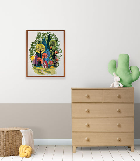 Siuvinėjimo kryželiu rinkinys „Jaukus miškas“ 32x41 cm, AAH-204