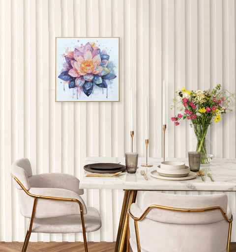 Siuvinėjimo kryželiu rinkinys „Švytintis lotosas“ Deco Scenes, 24x24 cm dekoratyvinei puošybai