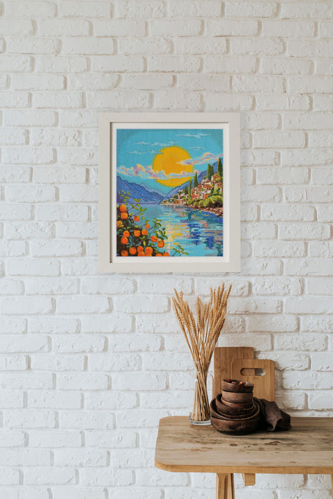Siuvinėjimo kryželiu komplektas „Sicilijos saulė“, 25x30 cm, kodas AAH-215