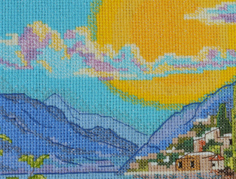 Siuvinėjimo kryželiu komplektas „Sicilijos saulė“, 25x30 cm, kodas AAH-215