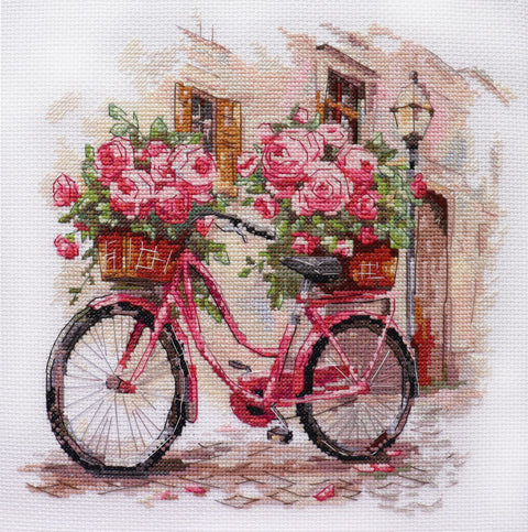 Siuvinėjimo kryželiu rinkinys „Ilgai lauktas pasimatymas“ paveikslui 23x23 cm
