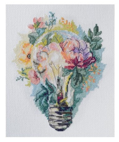 Siuvinėjimo kryželiu rinkinys „Šviesios mintys“ paveikslui 16x19 cm, kodas AAH-229