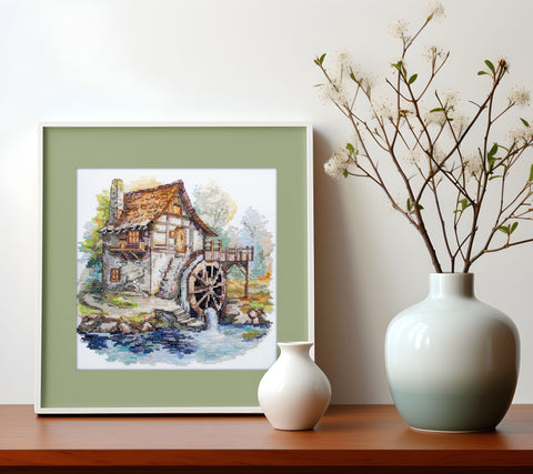 Siuvinėjimo kryželiu rinkinys „Vandens simfonija“ 22x22 cm, schema AAH-237