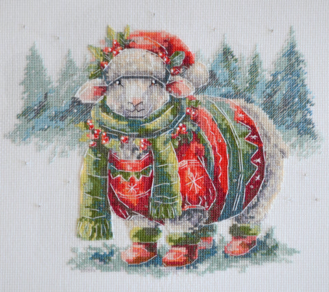 Siuvinėjimo kryželiu komplektas „Žiemos glėbys“ 24×20 cm AAH-245
