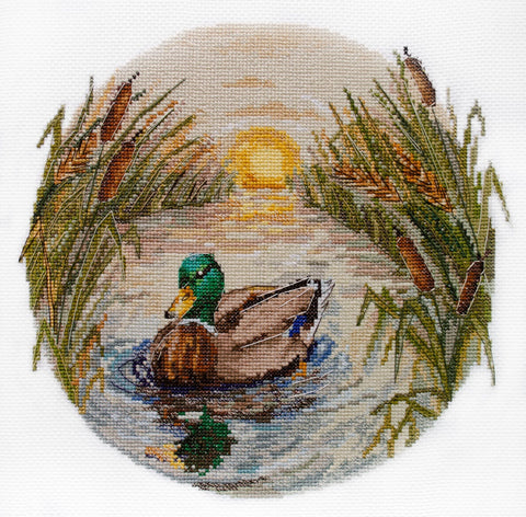 Siuvinėjimo kryželiu rinkinys „Vakaro maudynės“ paveikslui 25x23 cm, schema AAH-259