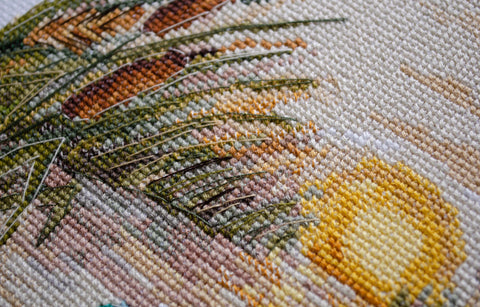 Siuvinėjimo kryželiu rinkinys „Vakaro maudynės“ paveikslui 25x23 cm, schema AAH-259