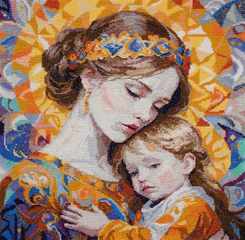 Siuvinėjimo kryželiu rinkinys „Besiąlyginė meilė“, 27x27 cm paveikslas, AAH-260 modelis