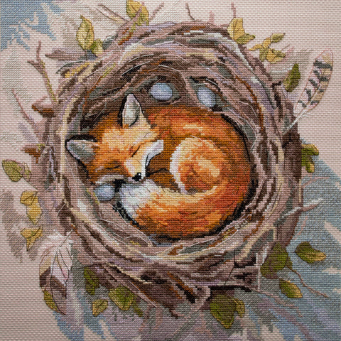 Siuvinėjimo kryželiu komplektas „Svetimų namų sergėtojas“, 30 x 30 cm rankdarbių paveikslas