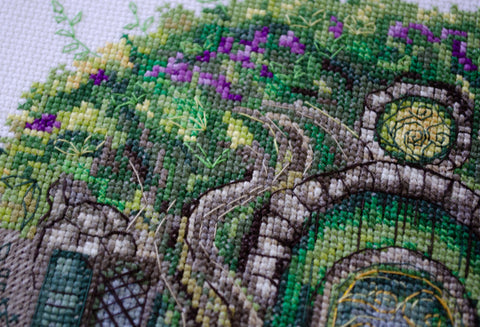 Siuvinėjimo kryželiu rinkinys „Kur gyvena elfai“ 20x21 cm, schema AAH-267