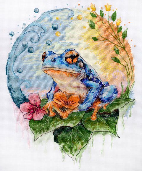 Siuvinėjimo kryželiu komplektas „Vandens žaismė“, 21×27 cm, AAH-272