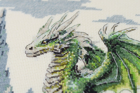 Kryželiu siuvinėjimo rinkinys „Kalnų valdovas“ paveikslui 25x24 cm AAH-279