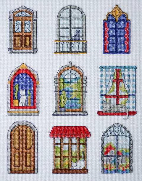 Siuvinėjimo kryželiu rinkinys „9 jaukios mažos pasakos“ 18×24 cm rankdarbiams